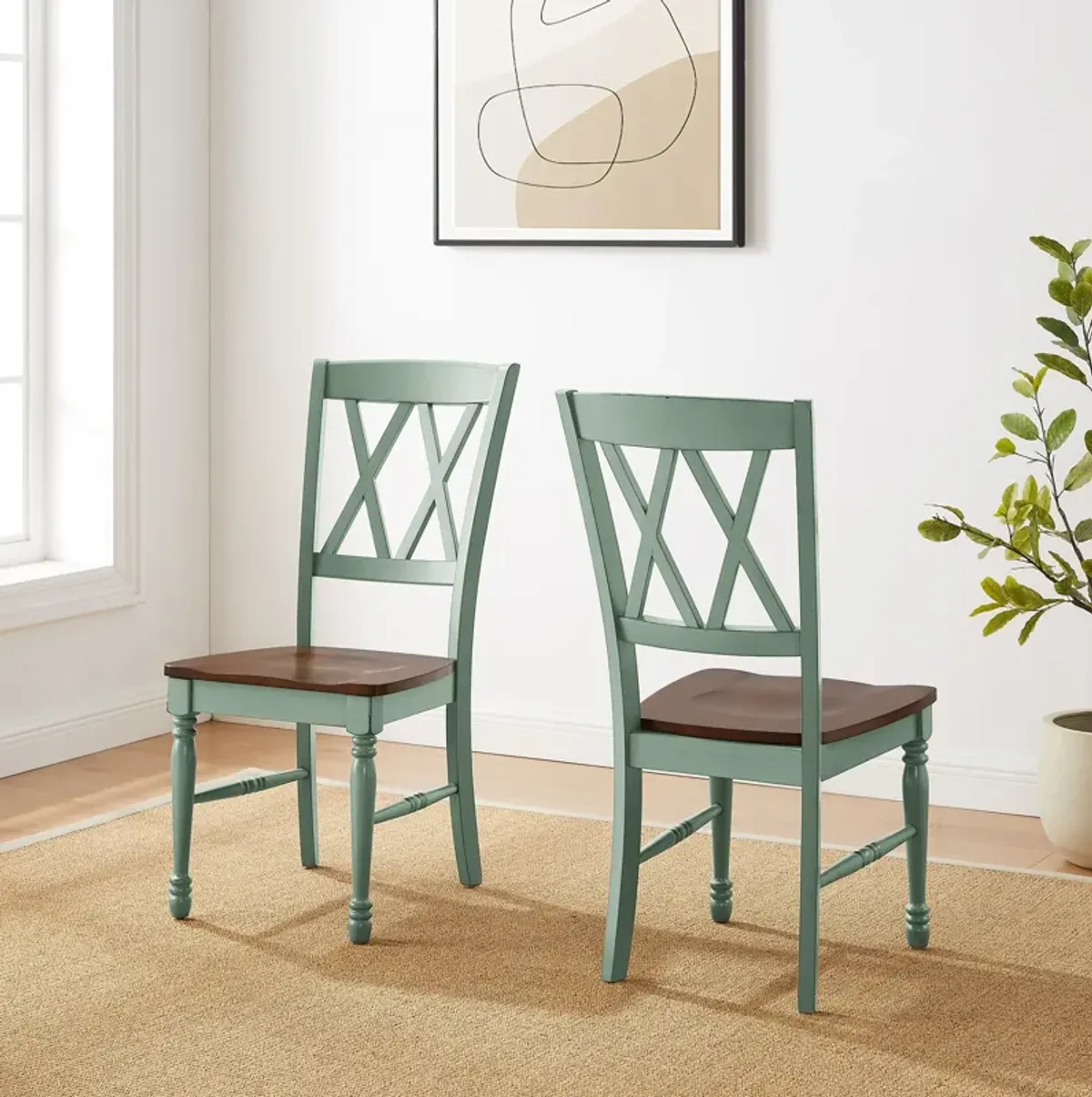 Gracie Set of 2 Dining Chairs - Teal