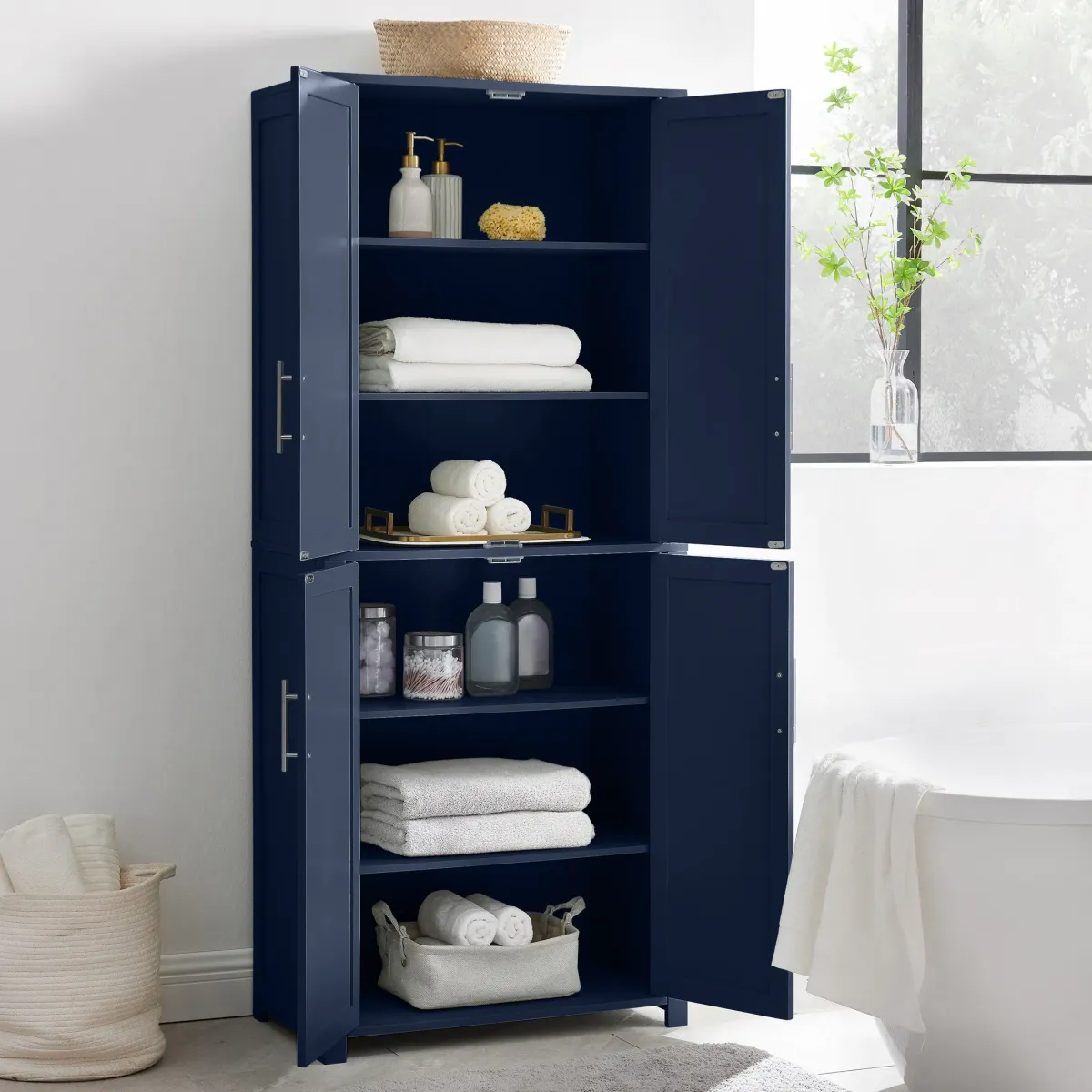 Rylan Tall Pantry - Navy