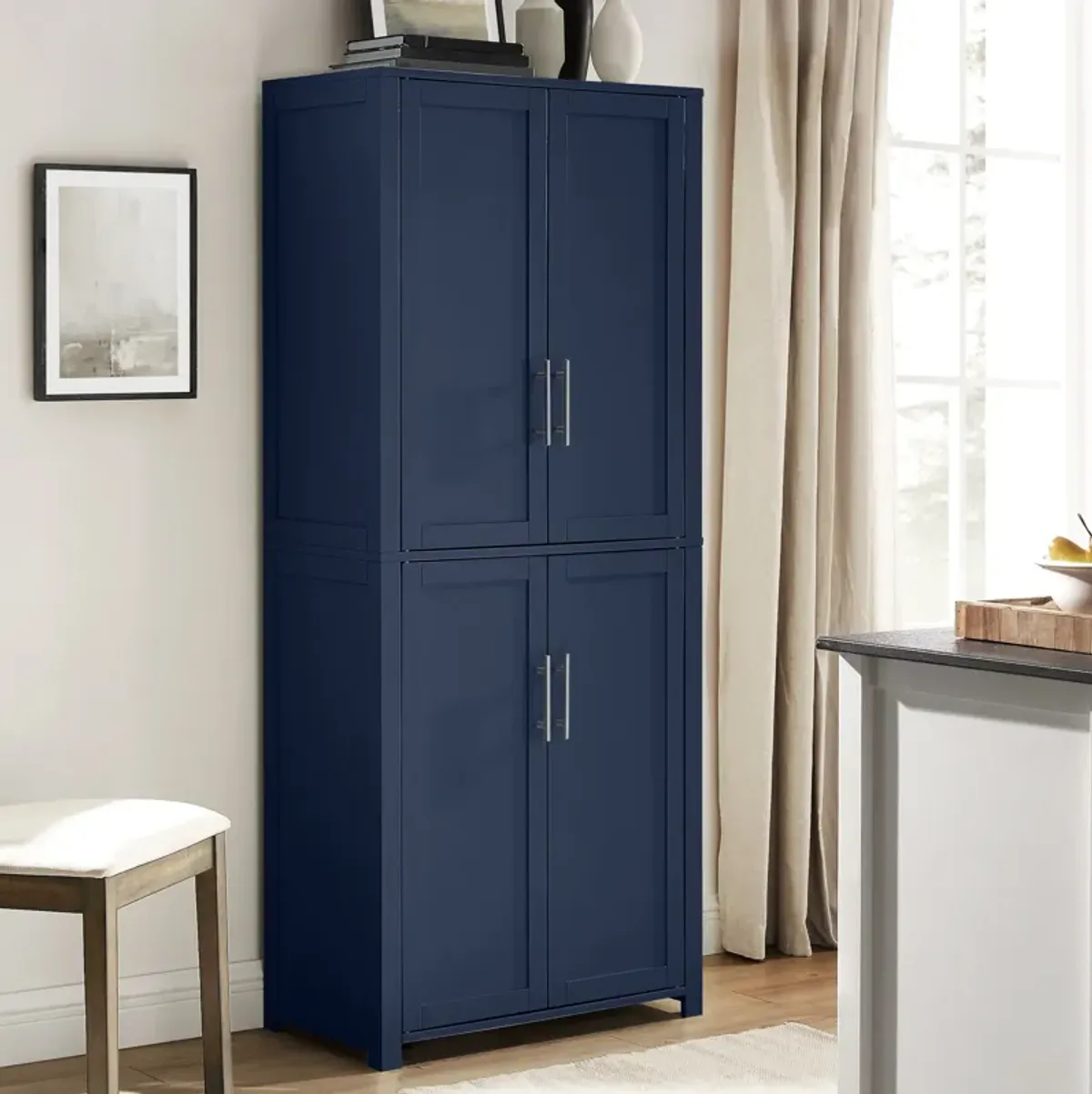 Rylan Tall Pantry - Navy