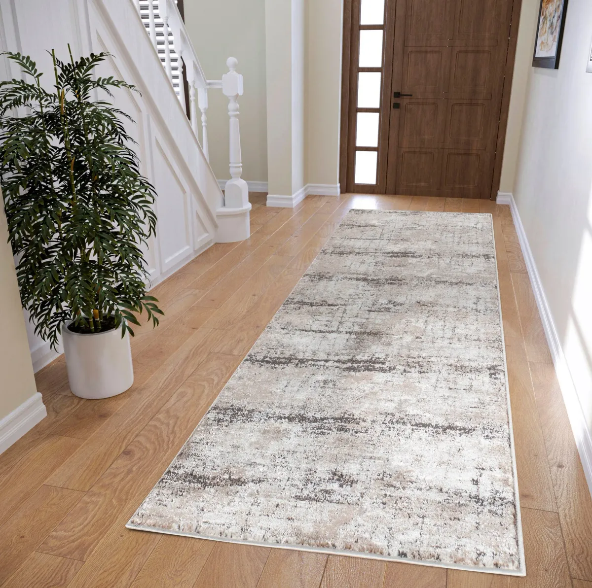 Wyller 2' x 8' Runner - Cream/Dark Brown