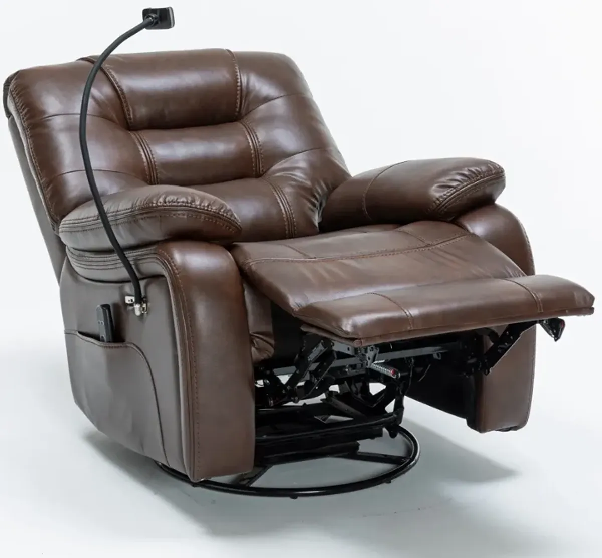 Colton Swivel Power Recliner - Brown