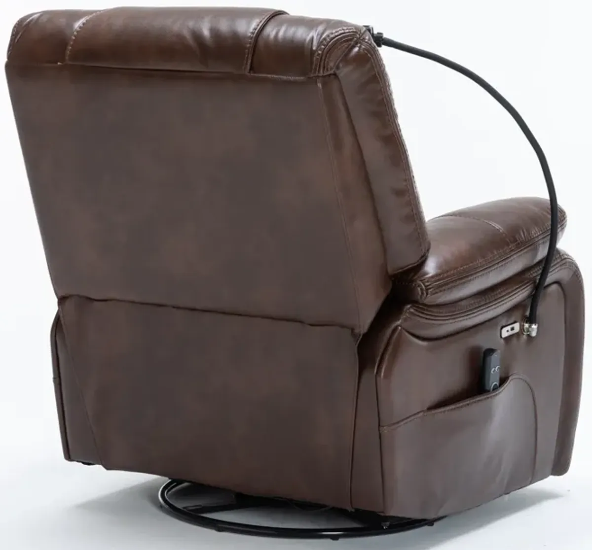 Colton Swivel Power Recliner - Brown