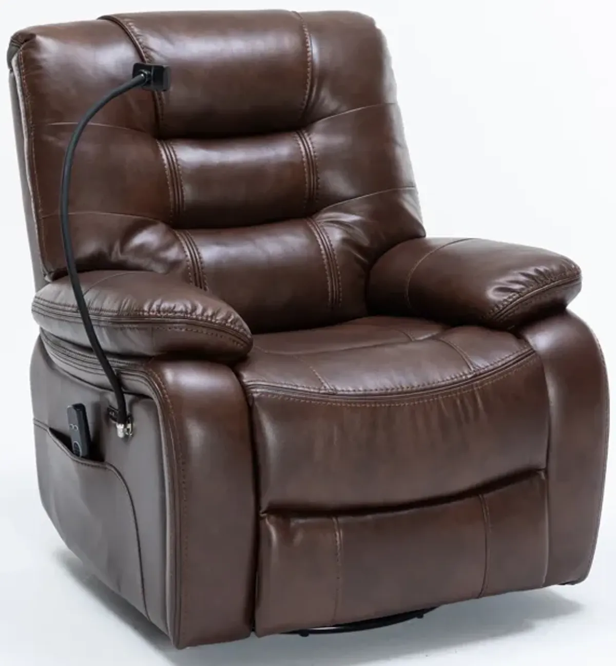 Colton Swivel Power Recliner - Brown