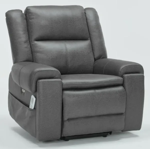 Elden Power Lift Heated Massage Recliner - Gray