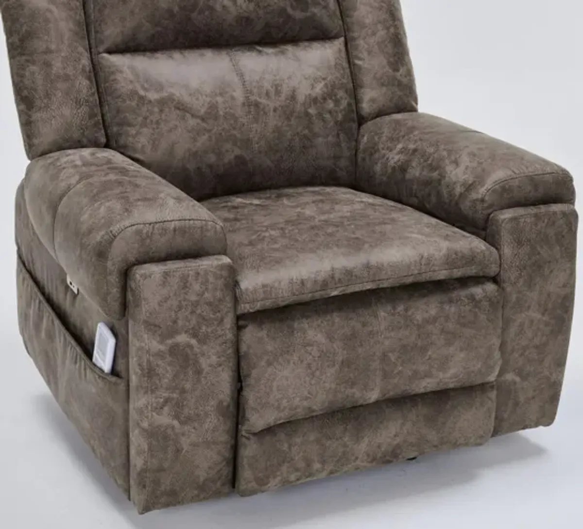 Elden Power Lift Heated Massage Recliner - Brown