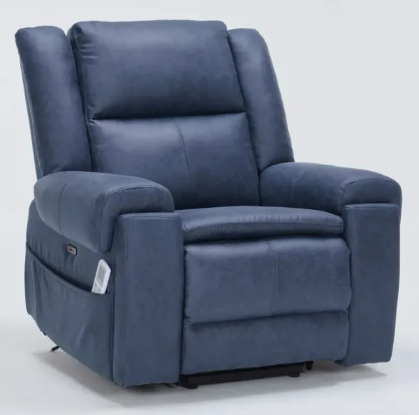 Elden Power Lift Heated Massage Recliner - Navy