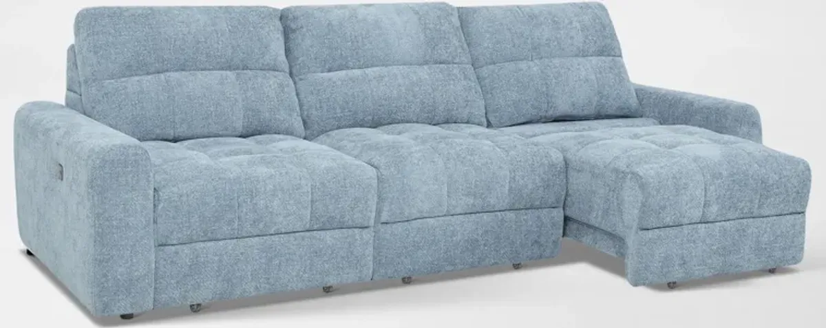 Grayson 3-Piece Power Extendable Sofa - Sky