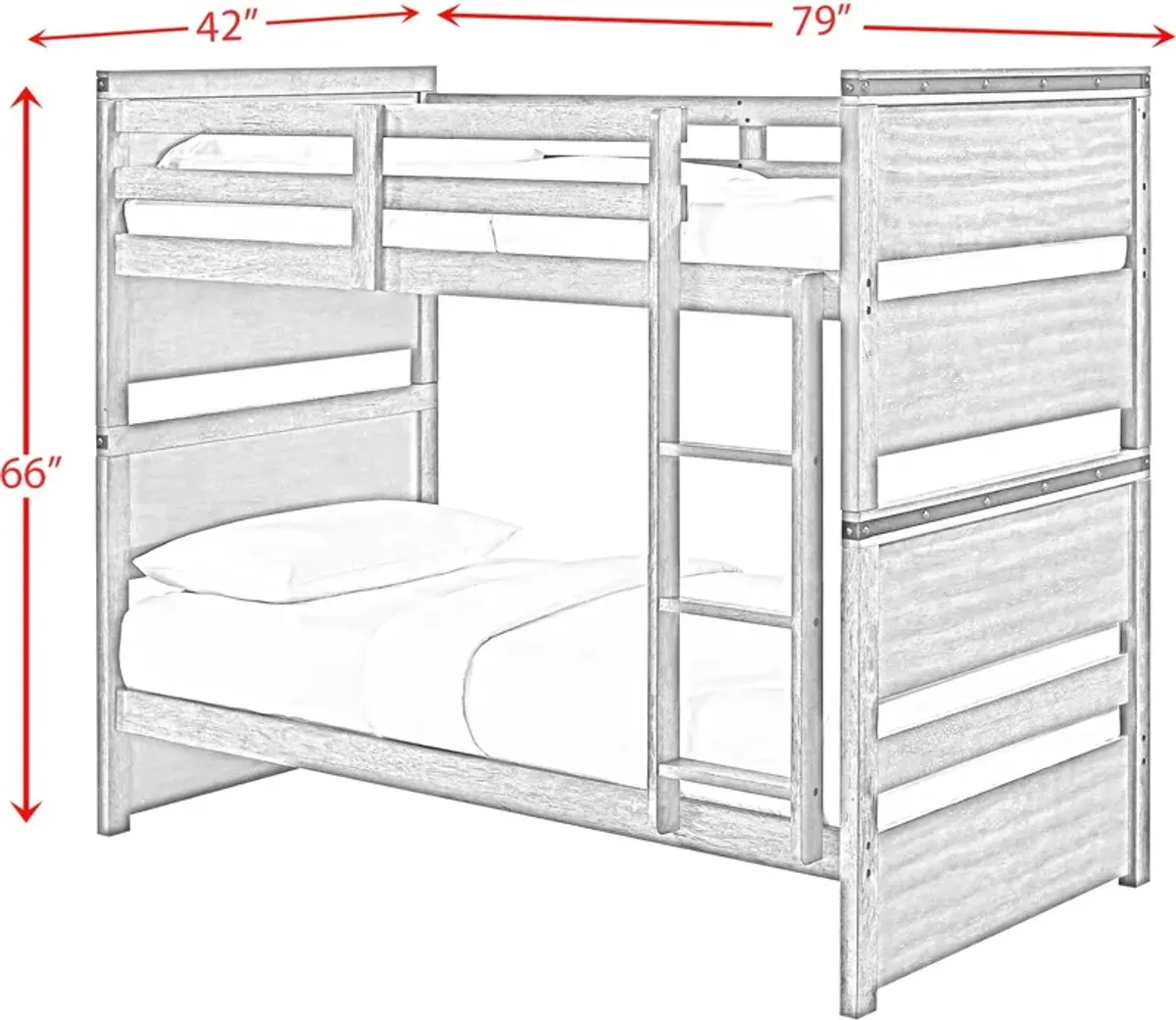 Danny Twin over Twin Bunk Bed