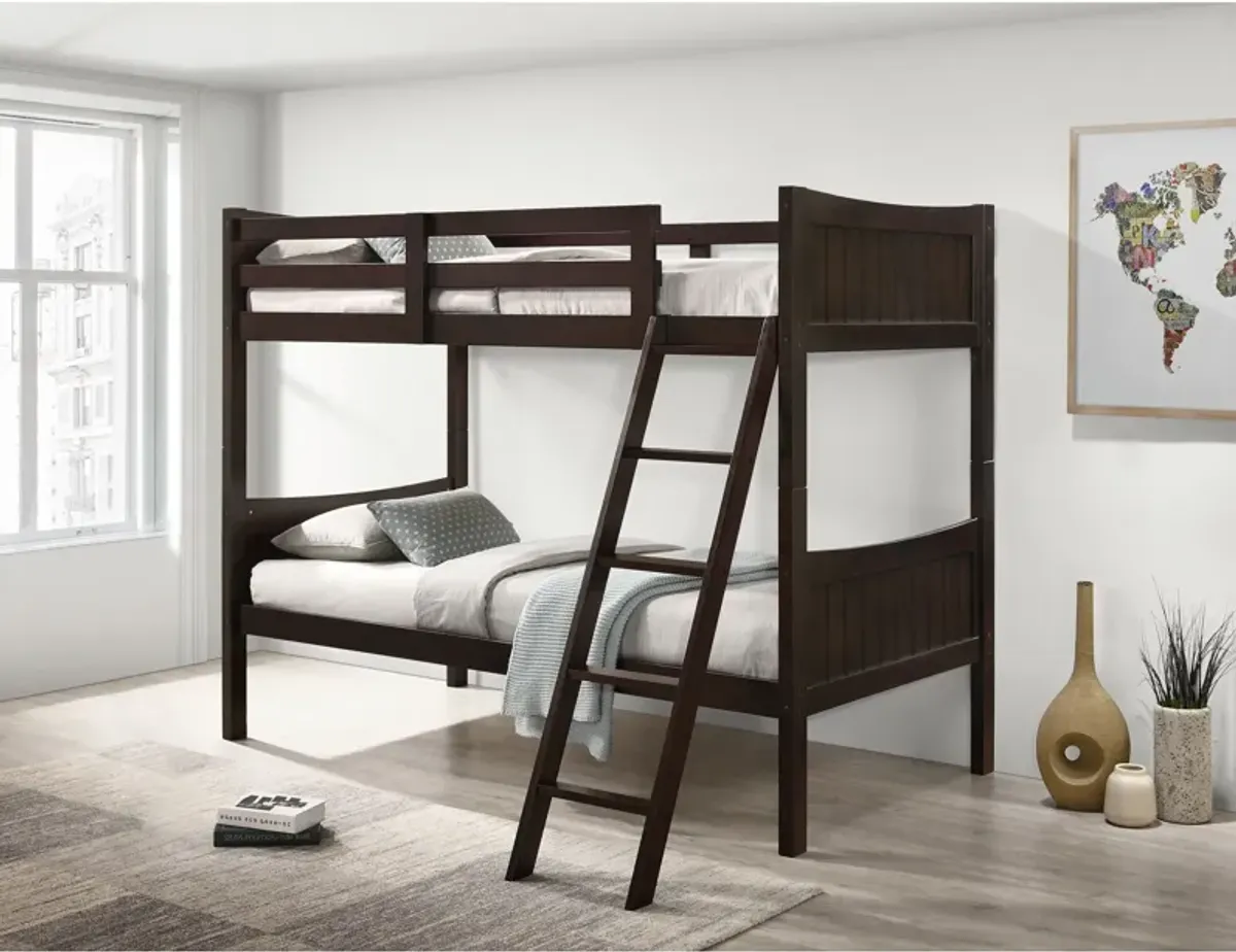 Bobby Twin over Twin Bunk Bed - Brown