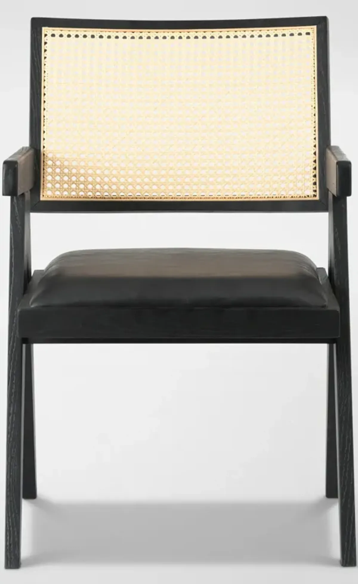 Caitlin Cane Dining Chair - Black