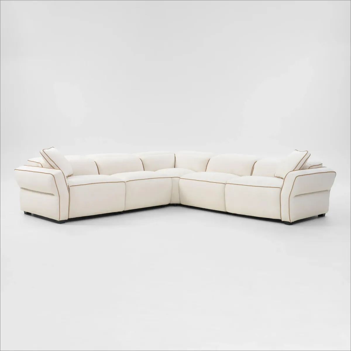 Connor Dual-Power 5-Piece Reclining Sectional - Ivory