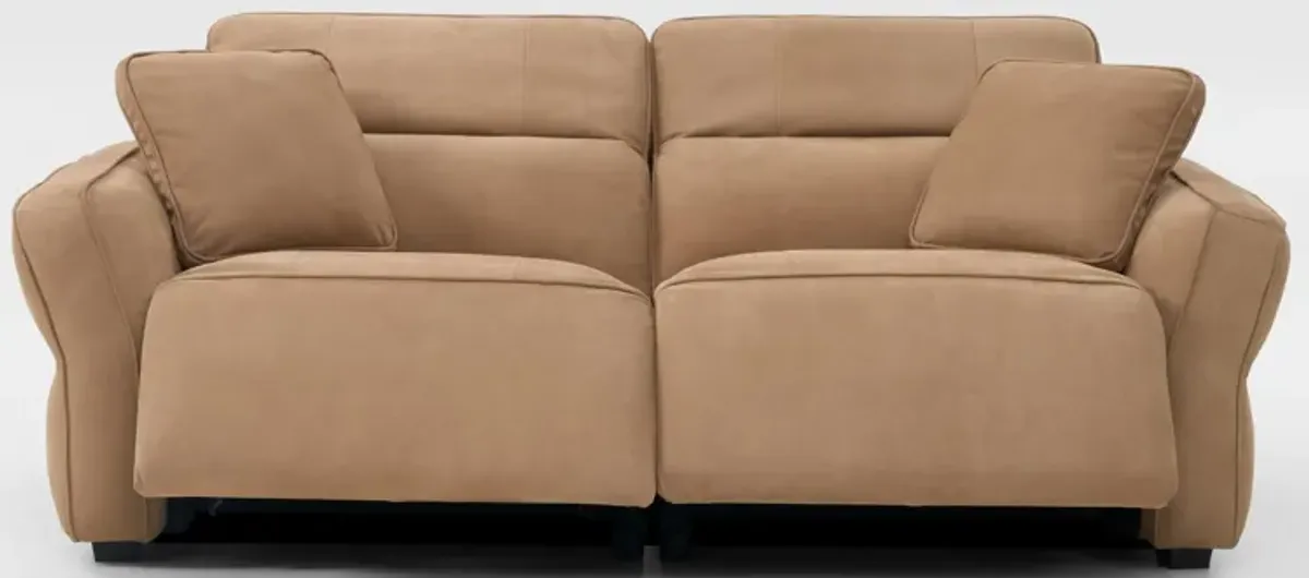 Connor Dual-Power 2-Piece Reclining Sofa - Tan