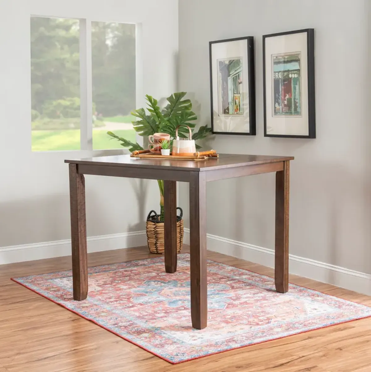 Lawson Counter-Height Dining Table and 4 Splat-Back Stools