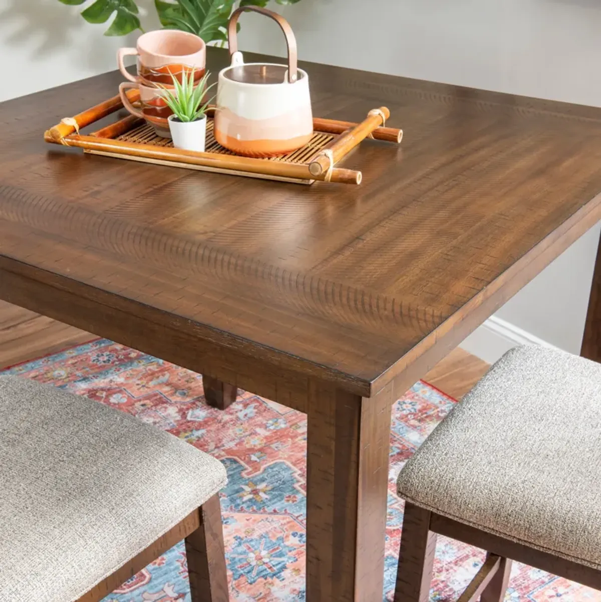 Lawson Counter-Height Dining Table and 4 Splat-Back Stools