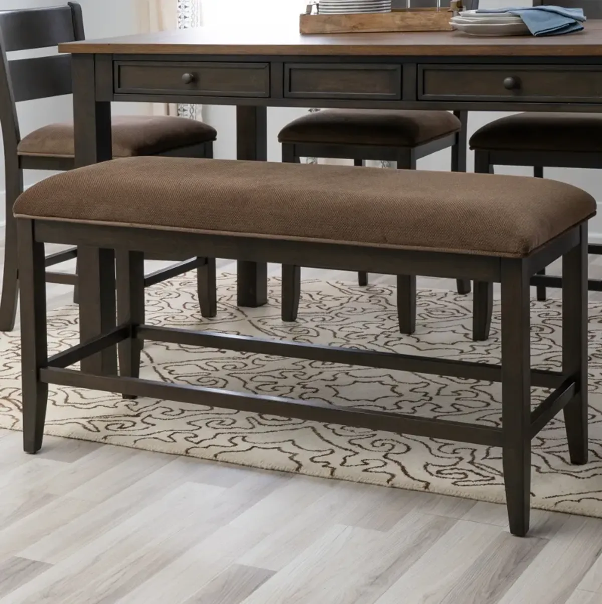 Jubilee 6-Piece Counter-Height Dining Set - Brown