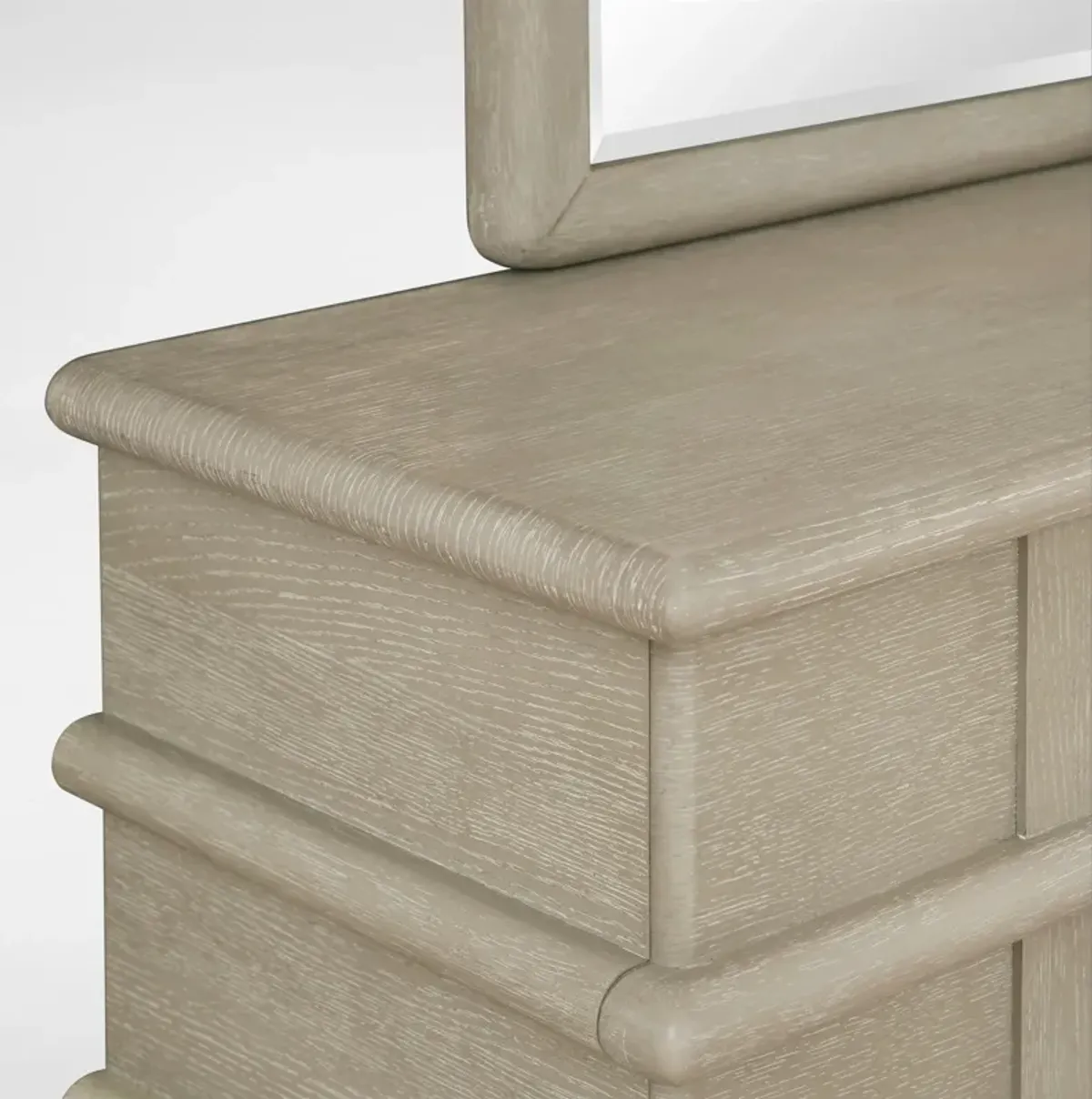Tahoe 6-Piece King Bedroom Set with Dresser, Mirror and Nightstand - Sand
