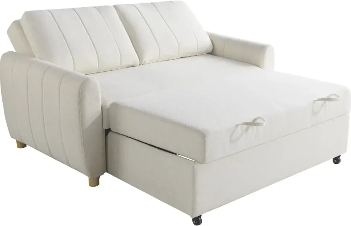 Serta Linwood Convertible Loveseat - White