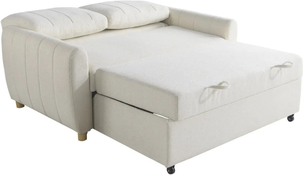 Serta Linwood Convertible Loveseat - White