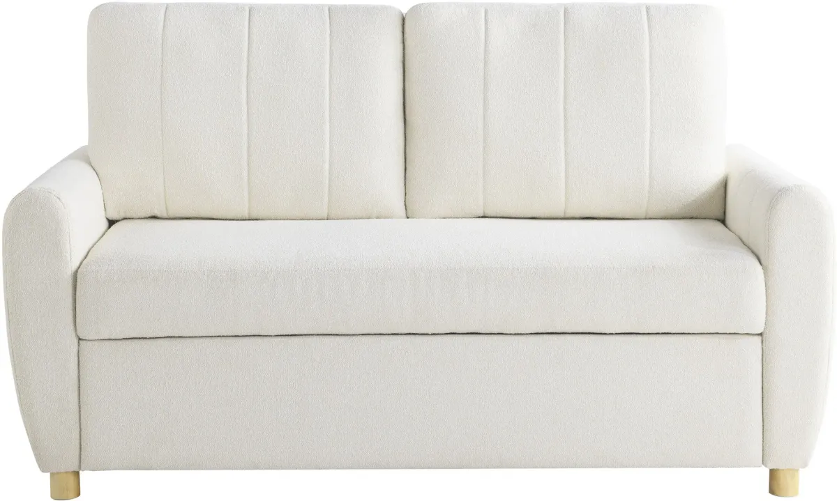 Serta Linwood Convertible Loveseat - White