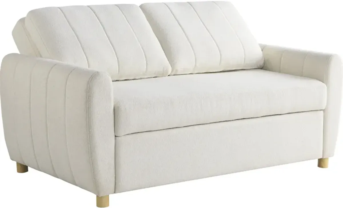 Serta Linwood Convertible Loveseat - White