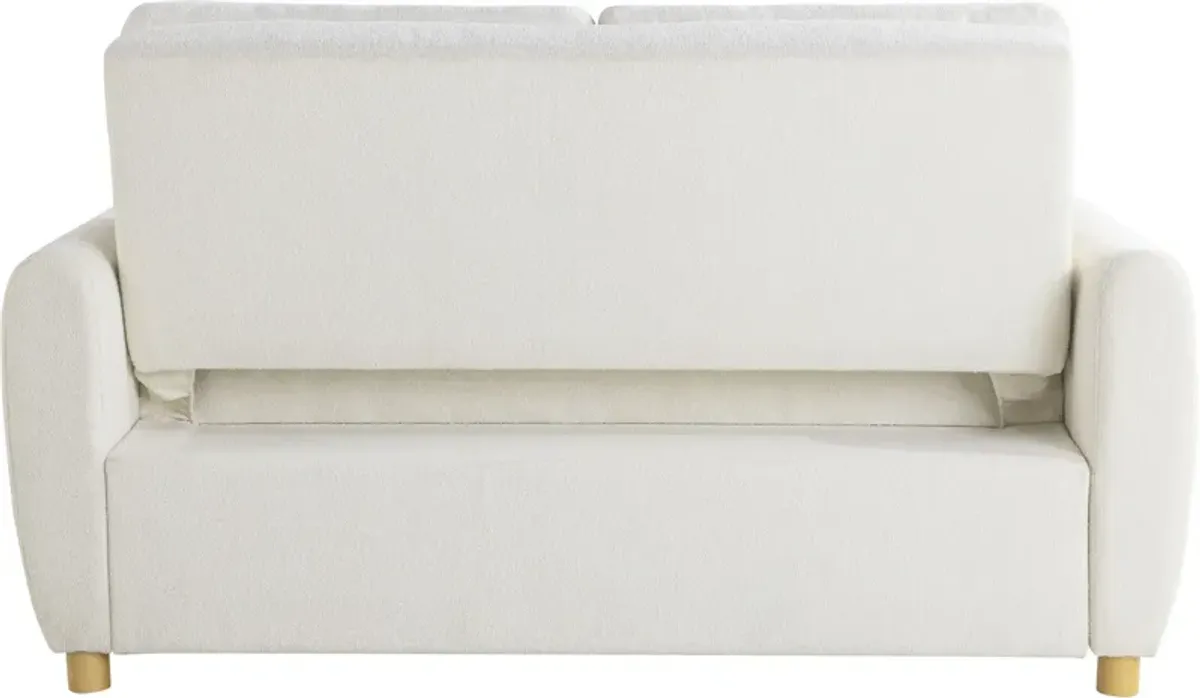 Serta Linwood Convertible Loveseat - White