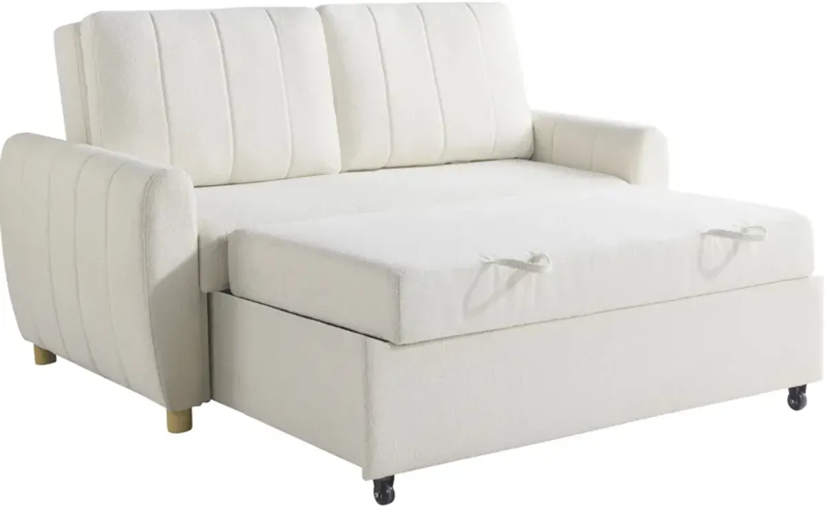 Serta Linwood Convertible Loveseat - White