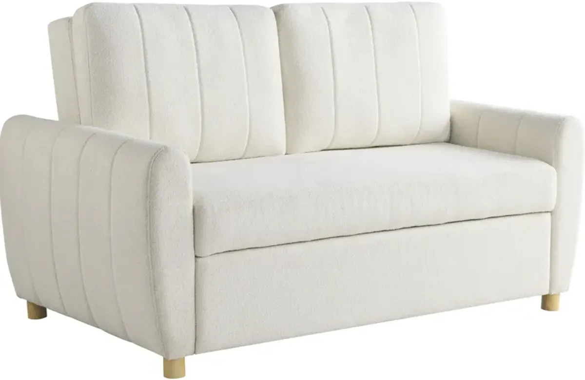 Serta Linwood Convertible Loveseat - White