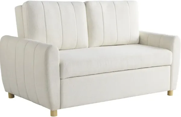 Serta Linwood Convertible Loveseat - White