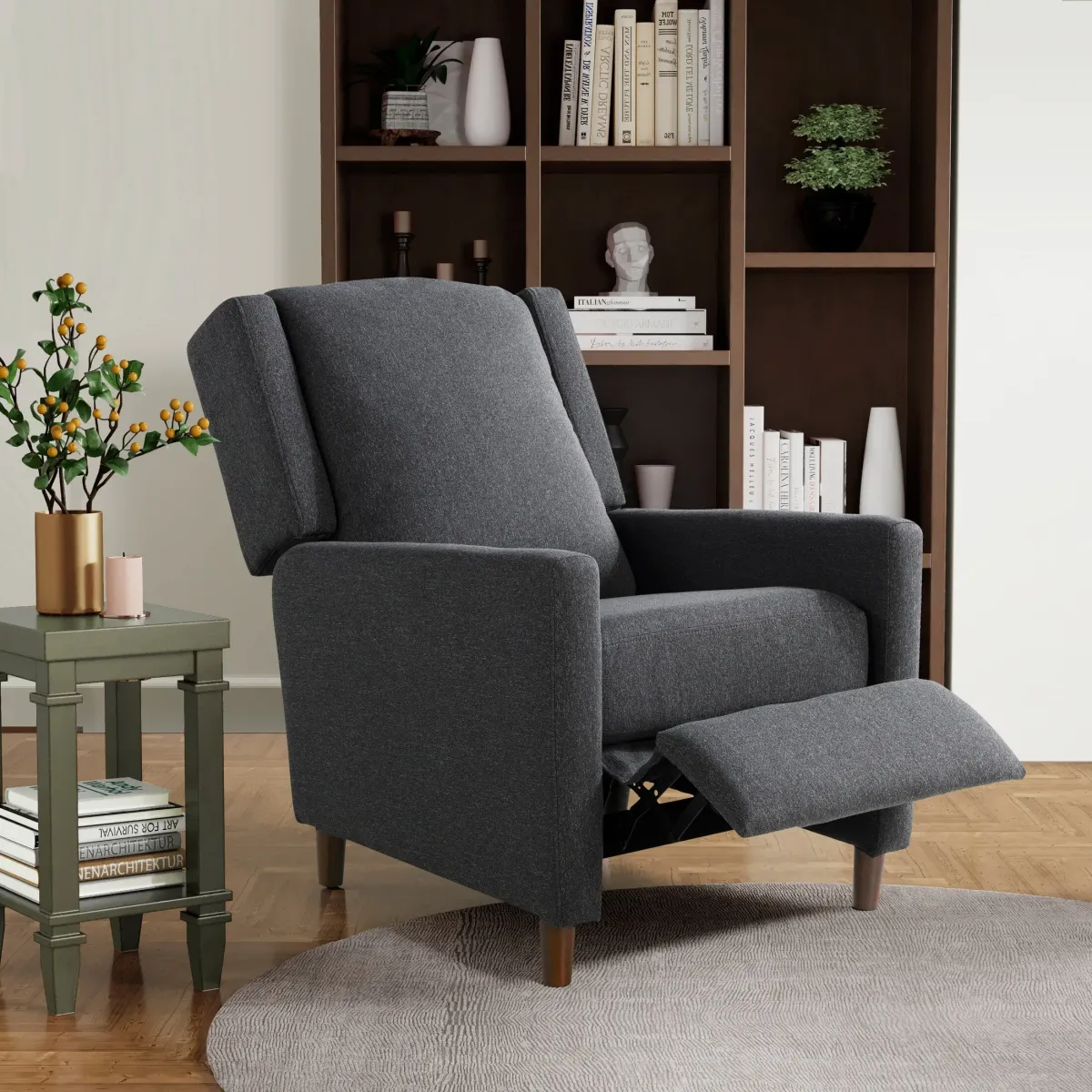 Blumen Push Back Recliner - Gray