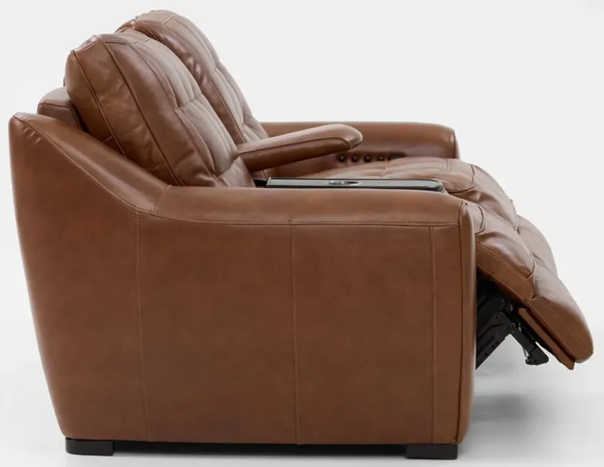 Clayton Dual-Power 3-Piece Loveseat with Console