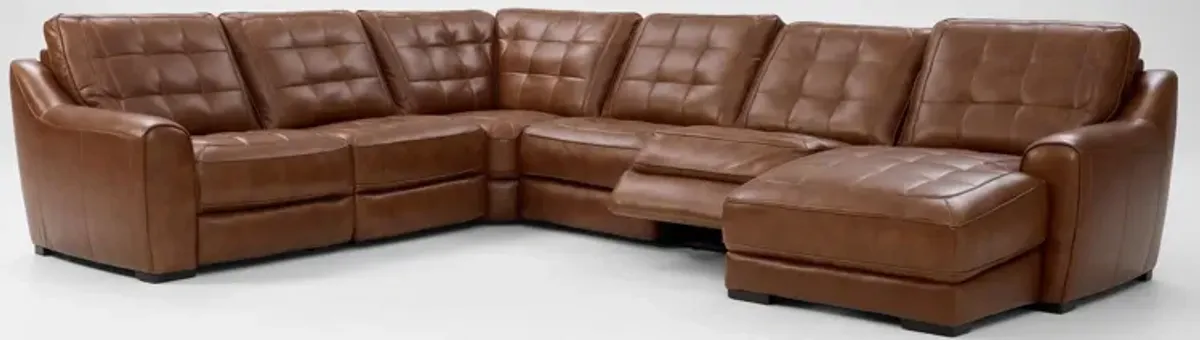 Clayton Dual-Power 6-Piece Sectional with Right-Facing Chaise