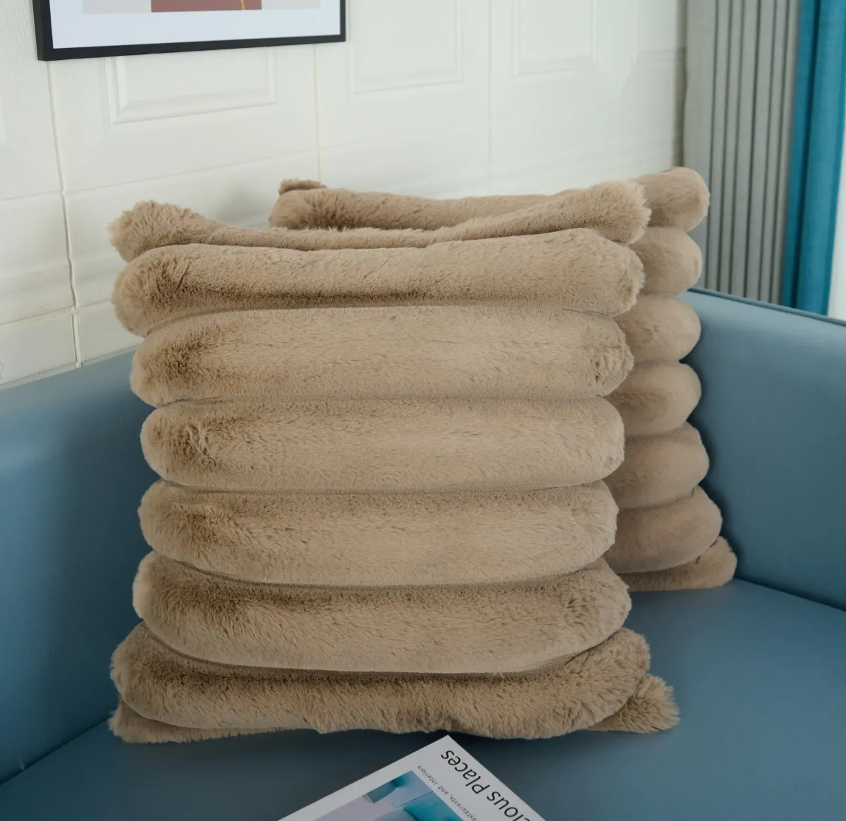 Selena 2-Pack 20" x 20" Accent Pillows - Brown