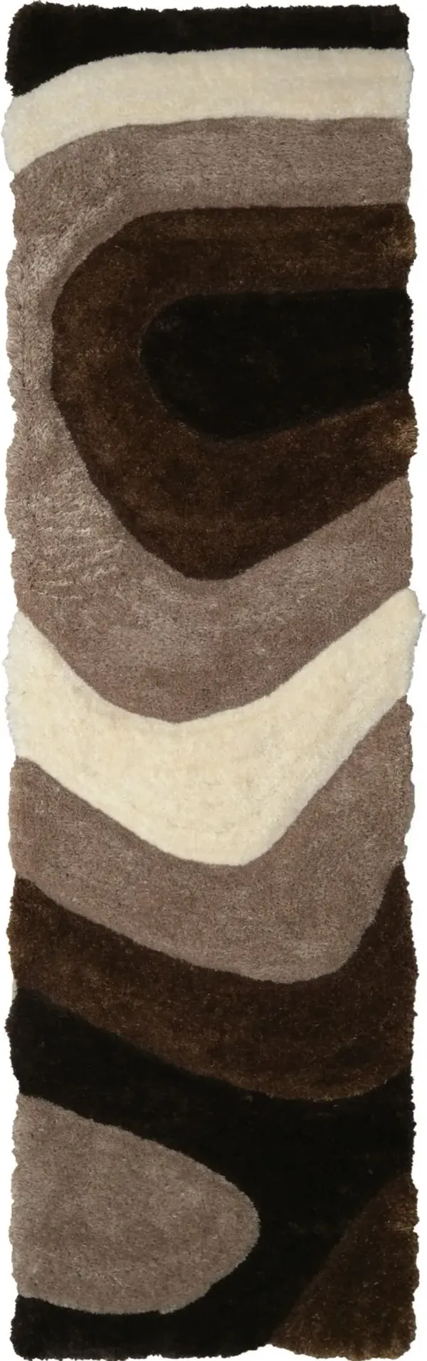 Bayou 2' x 8' Runner - Brown/Beige/Dark Brown