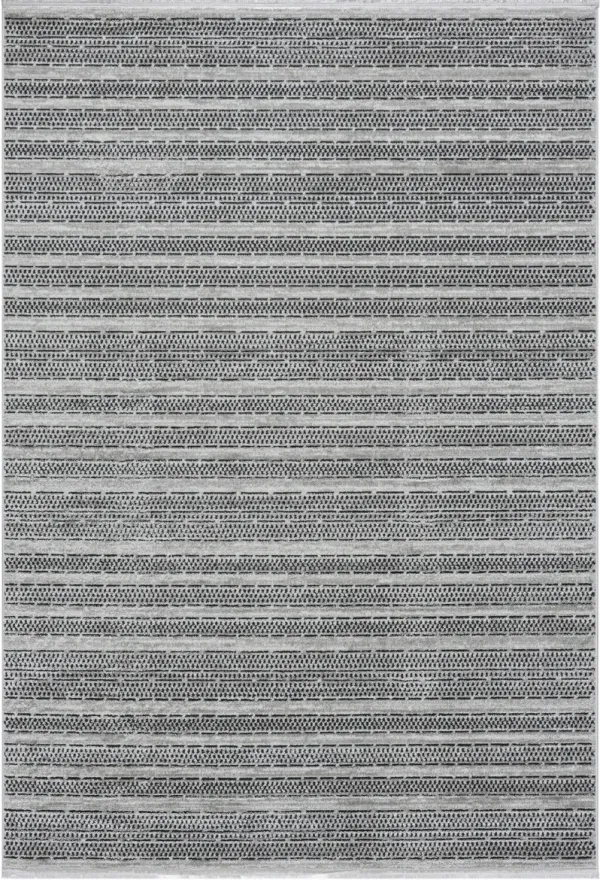 Adana 5' x 8' Area Rug - Black, Gray and Tan