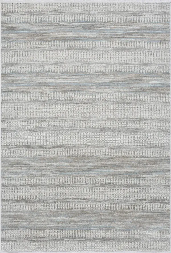 Leka 8' x 10' Area Rug - White, Gray, Blue and Tan