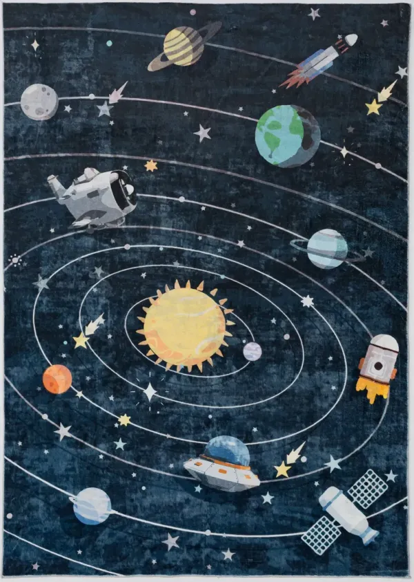 Solar System 5' x 8' Area Rug - Multicolor