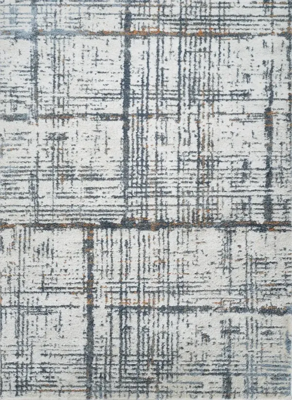 Partia 8' x 10' Area Rug - Blue, Brown, Beige and Gray