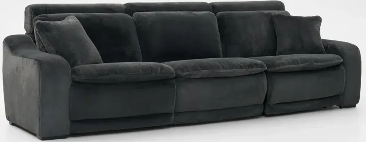 Luca Dual-Power 3-Piece Reclining Sofa - Midnight