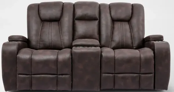 Galaxy Manual Reclining Loveseat with USB Charging