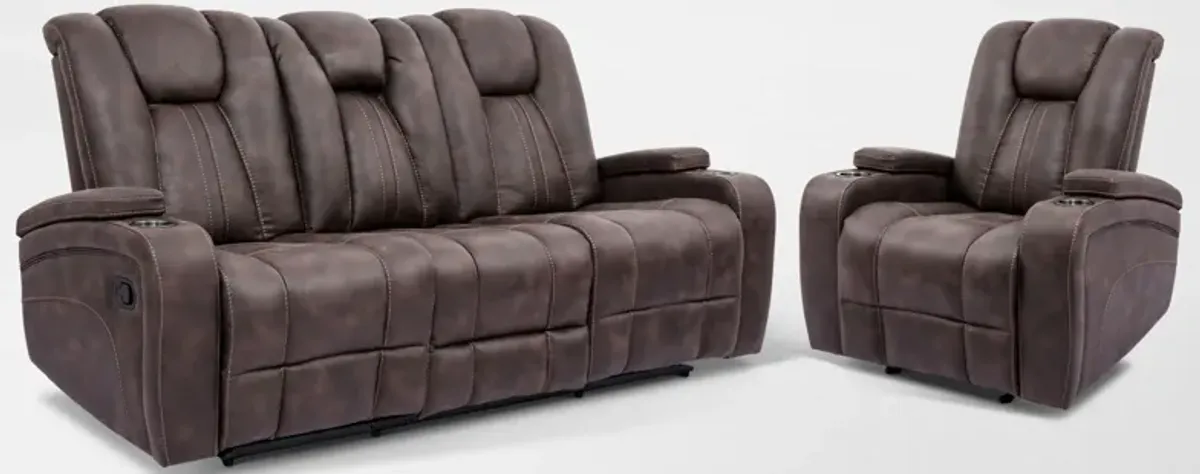 Galaxy Manual Reclining Sofa and Recliner