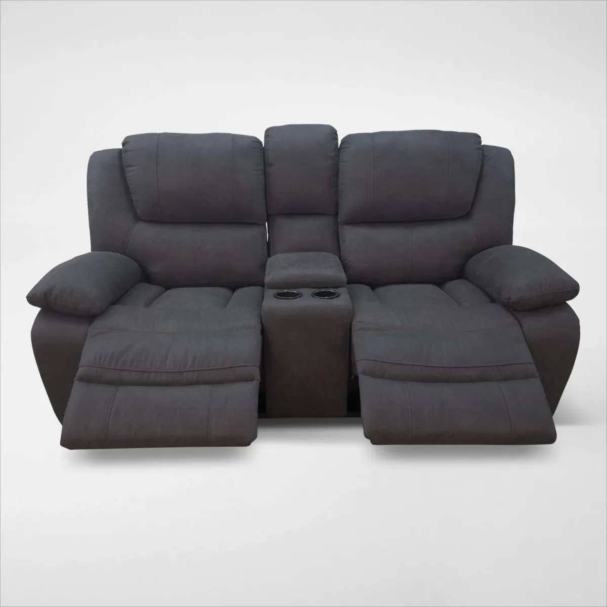 Nelson Manual Reclining Loveseat with USB Charging - Granite