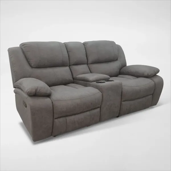 Nelson Manual Reclining Loveseat with USB Charging - Taupe