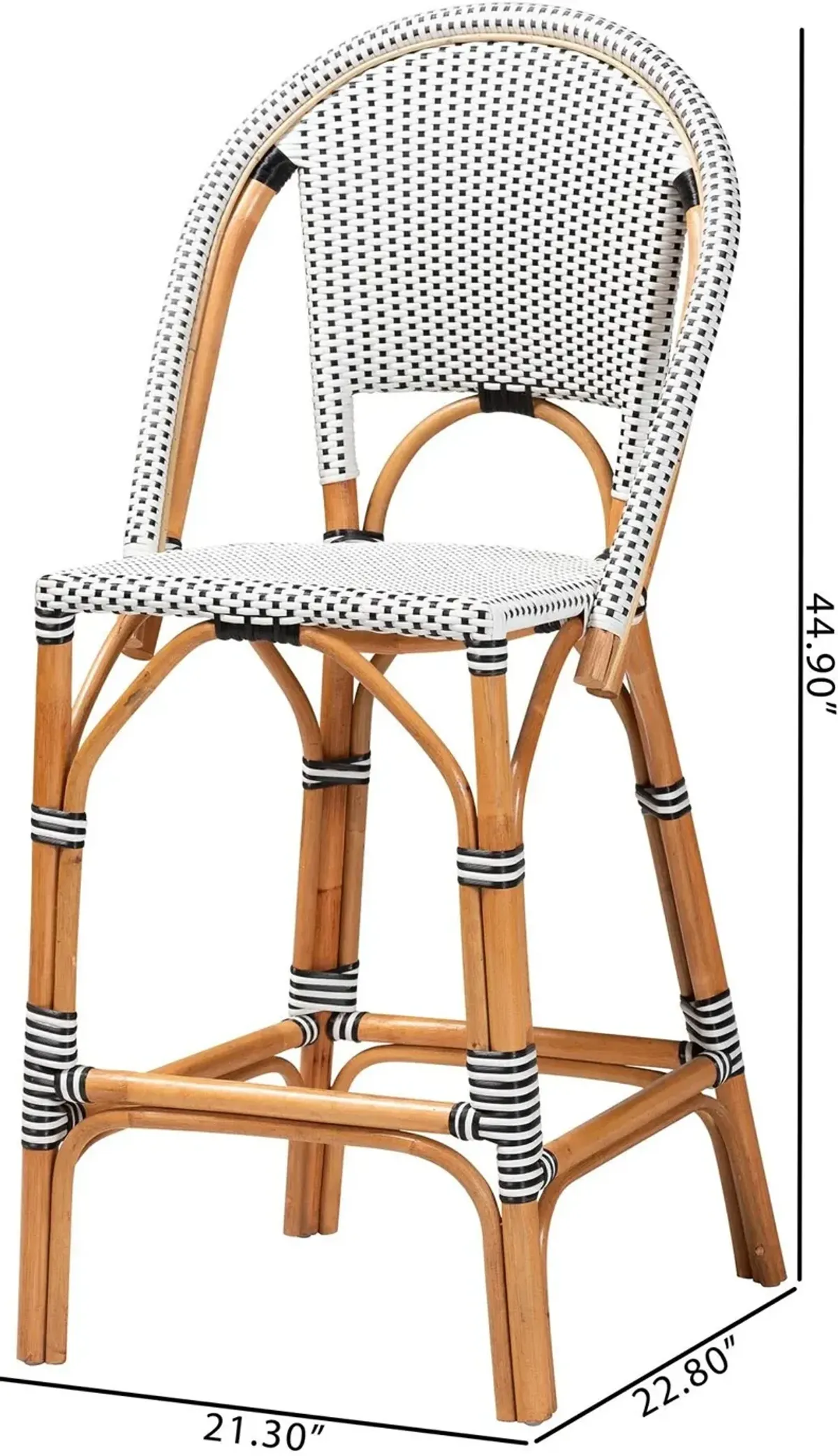 Prita Bar Stool - Black/White