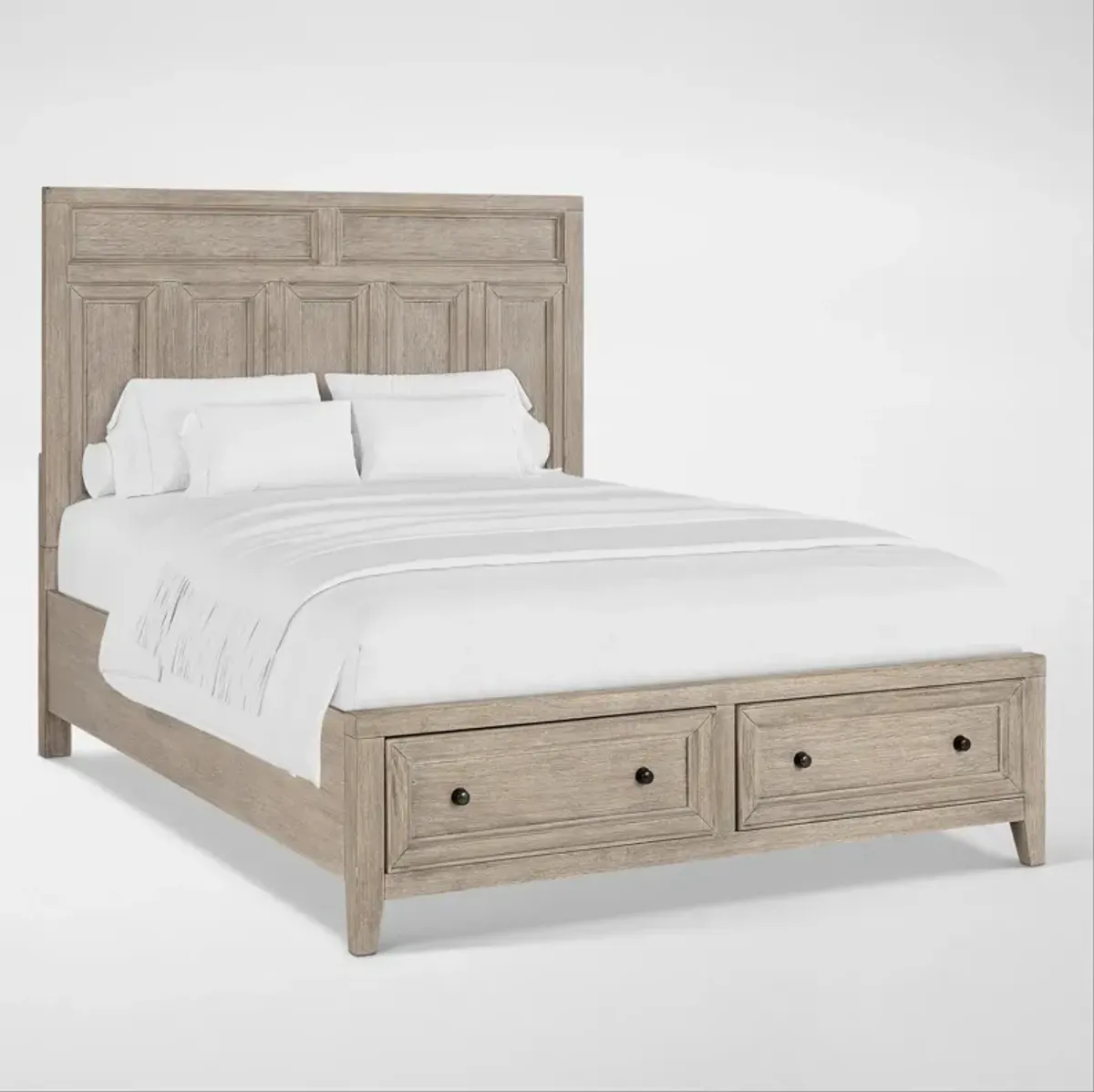 Rowan Queen Storage Bed - Taupe