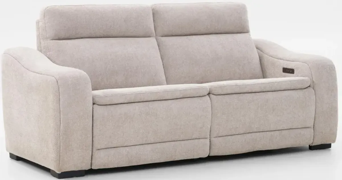 Majestic Dual-Power 2-Piece Reclining Sofa - Stone