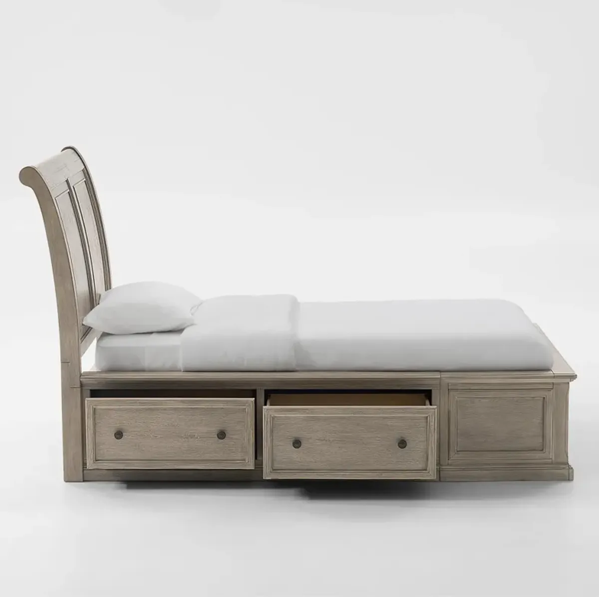 Hanover 5-Piece Twin Storage Bedroom Set with Dresser and Mirror - Taupe