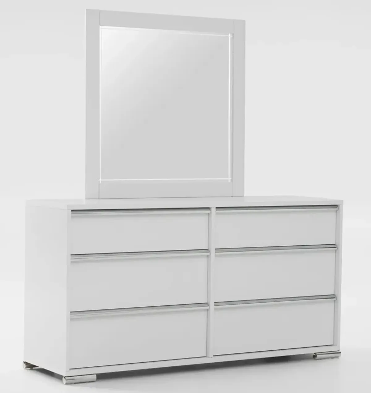 Selena Dresser and Mirror - White