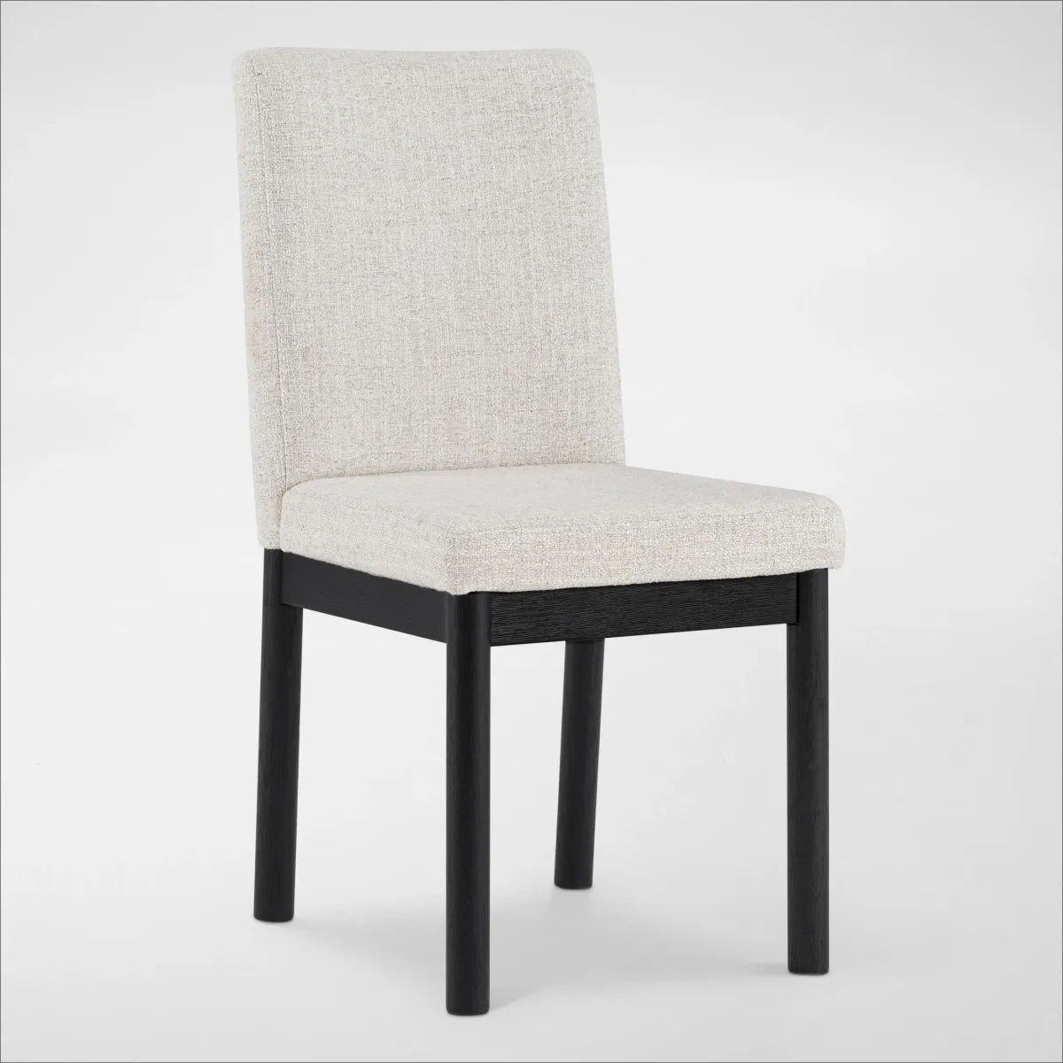 Landon Rectangular Dining Table and 6 Upholstered Side Chairs - Black