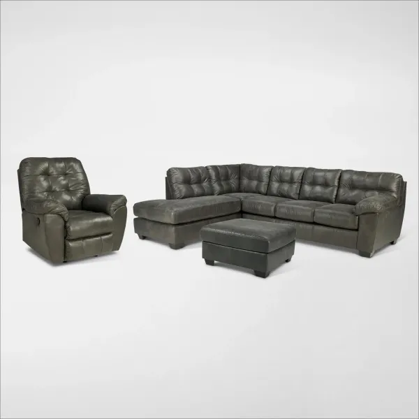 Signature Design by Ashley Fallston Sectional, Recliner, and Ottoman
