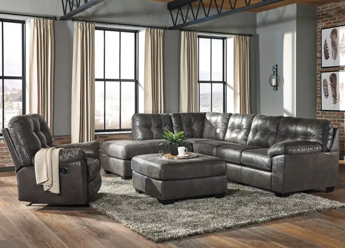 Signature Design by Ashley Fallston Sectional, Recliner, and Ottoman